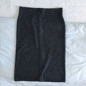 LOFT charcoal grey pencil skirt with slit